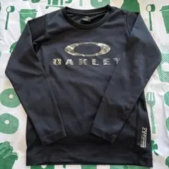 OAKLEY 長袖カットソー ブラック S(140) ロゴ　ロンT