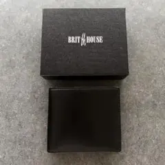 Mark Boots×BRIT HOUSE コードバン革 二つ折り財布 黒/赤