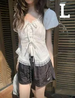 SHIEN ブラウス ホワイト L