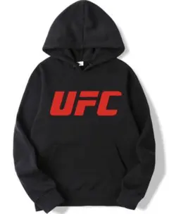 x.【新年特別価格！】UFC フロントロゴ　プルオーバーパーカー　ブラック　S