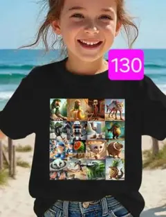 イタリアンブレインロット　130　半袖　Tシャツ　ブラック