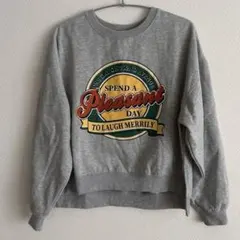 GORGE スウェット　トレーナー　ロゴ長袖グレー　フリーサイズ　裏起毛　刺繍