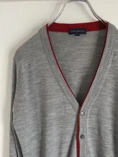 JOHN SMEDLEY グレー Vネックカーディガン