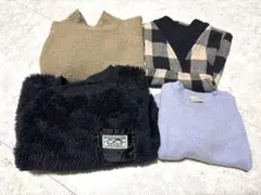 【まとめ売り】4点セット　冬服　女の子　ベビー服　トップス　ニット　もこもこ