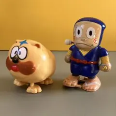 レトロ　激レア　忍者ハットリくん　獅子丸　ゼンマイ式フィギュア2体セット
