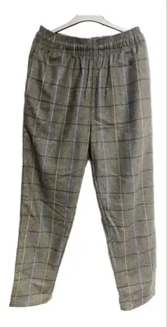 Cookman ウール チェック シェフパンツ テーパード イージーパンツ