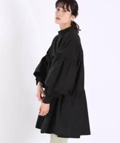 LOWRYS FARM ティアードチュニック ブラックのサムネイル