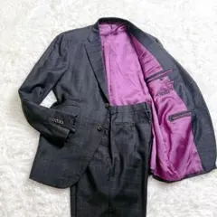 ✨美品✨　麻布テーラー　スーツ　セットアップ　ウィンドウペンチェック　ドーメル