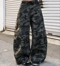 迷彩 ワイドカーゴパンツのサムネイル