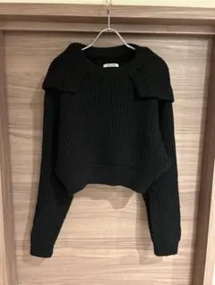 グレー ニットショート丈セーター　フミカウチダ グレー ニットショート丈セーター フミカウチダ - メルカリ