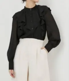 【美品】rienda シアートップス ブラック