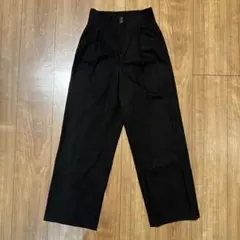 ブラック ワイドパンツ ハイウエスト/FREE'S MART