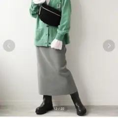 レリューム　relume ウォッシャブルストレッチニットIラインスカート