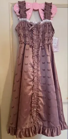 しまむら 皆方由衣さんコラボ ジャンパースカート ピンク Sサイズ