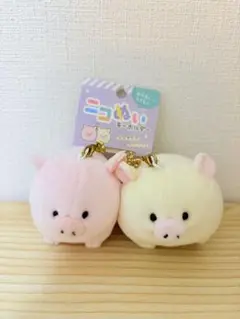 【新品未使用】　じしゃくでくっつく　ニコぬい　キーホルダー　ブタさん　マスコット