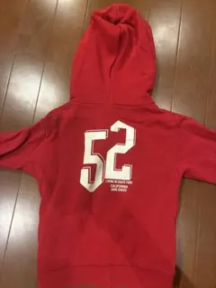 バックプリント パーカー レッド 52