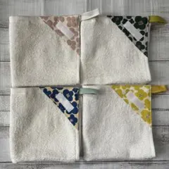 ループタオル ループ付タオル 花柄 4枚セット