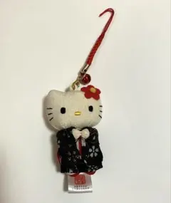 ハローキティ　ストラップ　ちりめん　着物　マスコット