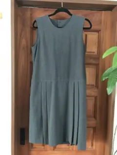 usedジャンパースカート　ウールグレー　ローウェスト　日本製