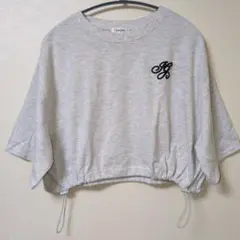 INGNI グレー クロップド Tシャツ 半袖 ドロスト M