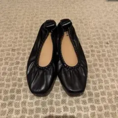 ブラック フラットシューズ バレエシューズ Lサイズのサムネイル