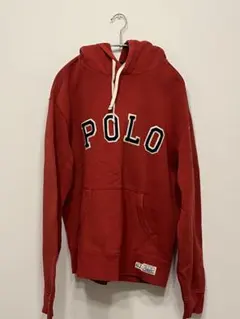 POLO RalphLauren ロゴパーカー 裏起毛 レッド Mサイズ