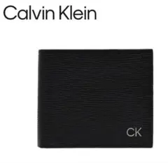 カルバンクライン 二つ折り財布 31CK130008 ブラック レザー 箱付き