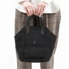 【美品】CLEDRAN コットンジュート トートバッグ 黒のサムネイル