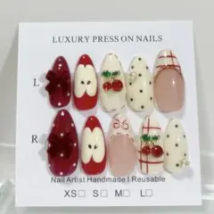 【現品】ネイルチップ 平成女児 ウィッシュコア りんご y2k バレーコア