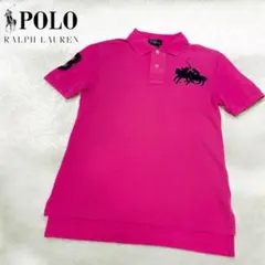 美品 ポロラルフローレン ポロシャツ ビッグポニー ピンク デュアルマッチポニー
