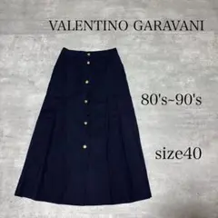 良品 80's 90's VALENTINO 金ボタン ボタンフライ スカートのサムネイル
