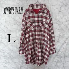 ローリーズファーム LOWRYS FARM チェックシャツ赤系 Ｌサイズのサムネイル