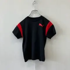 【a2496】プーマ Tシャツ 半袖 スポーツウェア 黒 赤