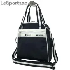 美品 LeSportsac レスポ 2way ショルダーバッグ サッチェル 黒