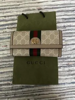 GUCCI GGキャンバス 長財布コンチネンタルウォレット