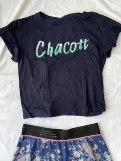 新品 チャコット★バレエ デコルテがキレイなバレリーナネックのトップス 紺