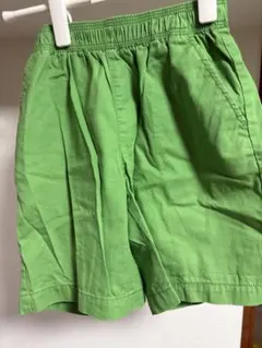 GU 緑色ハーフパンツ ウエストゴム