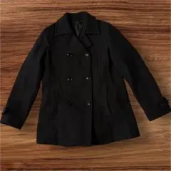 美品　EAST BOY Venus ウール ダブルブレスト ピーコート 濃紺 M