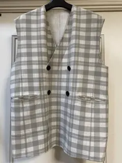 BALLSEYプレーンダブルフェイス リバーシブルジレ グレー36