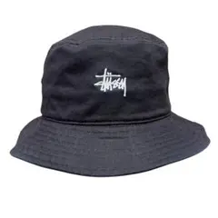 STUSSY バケットハット　ブラック　L/XL