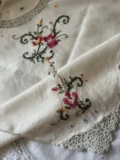ヴィンテージ テーブルクロス 手刺繍 ドロンワーク - メルカリ