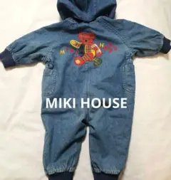 オールド レトロ ミキハウス パッチワーク クマ オールインワン ジャンプスーツ