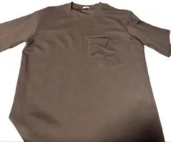 ポケット付き 半袖Tシャツ ブラウン M