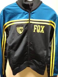 FOX ジップアップジャケット Mサイズ 黒/青　古着