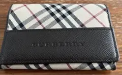 74.3 BURBERRY 二つ折り財布 ノバチェックブラックがま口タイプ 74.3様専用 BURBERRY 二つ折り財布 ノバチェックブラックがま口タイプ