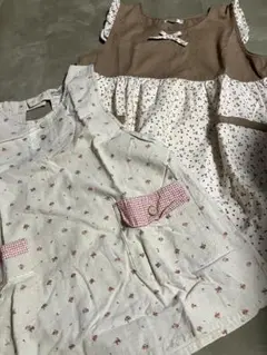 花柄エプロン２枚セット