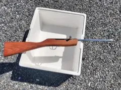 【美品】 射的銃 ナカヤ シルバー コルク銃 コルク付き 縁日 お祭り レトロ ナカヤシルバー 射的銃 コルク銃 縁日 露天 木製ライフル 昭和レトロ