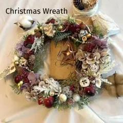 クリスマスリース ナチュラルインテリアハンドメイドリース木の実