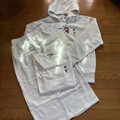 新品 kaepa 裏起毛パーカー Tシャツ 裏起毛スカートセット レディース L