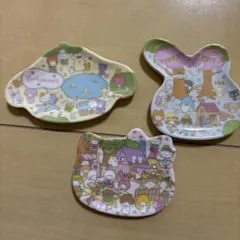 サンリオキャラクター 豆皿 3枚セット　キティ・ポムポムぷりん・マイメロ